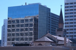 Reflection, modern buildings